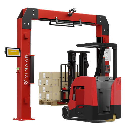 Drive through pallet dimensioning with PalletSCAN 3D