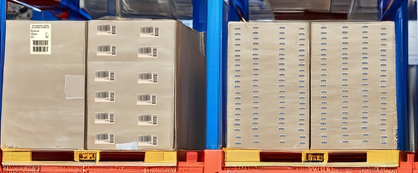 Capturing the entire warehouse label provides access to more information than a single barcode can provide