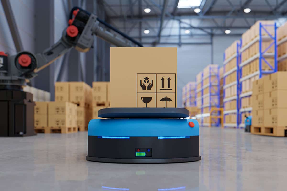 Pallet Tracking System: IoT vs. AI Vision in 3PL Warehouses 7 factory automation with agv and robot