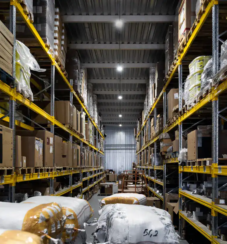 GXO Achieves 70%+ Reduction in Inventory Counting Costs and 5x Speed Gains with Vimaan StorTRACK 2 ware house interior