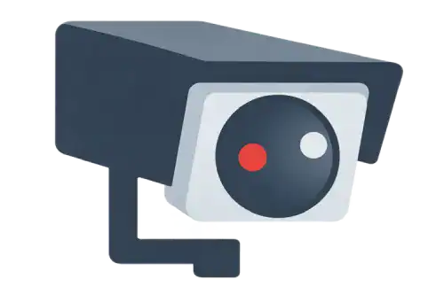 Surveillance camera with red dot